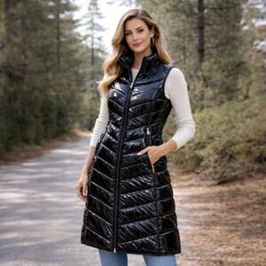 $180 NWT Anorak Duck Down Chevron Quilted Puffer Vest lightweight Utility Size L